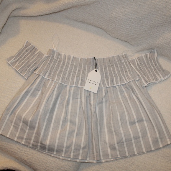 English Factory Tops - English Factory off the shoulder top